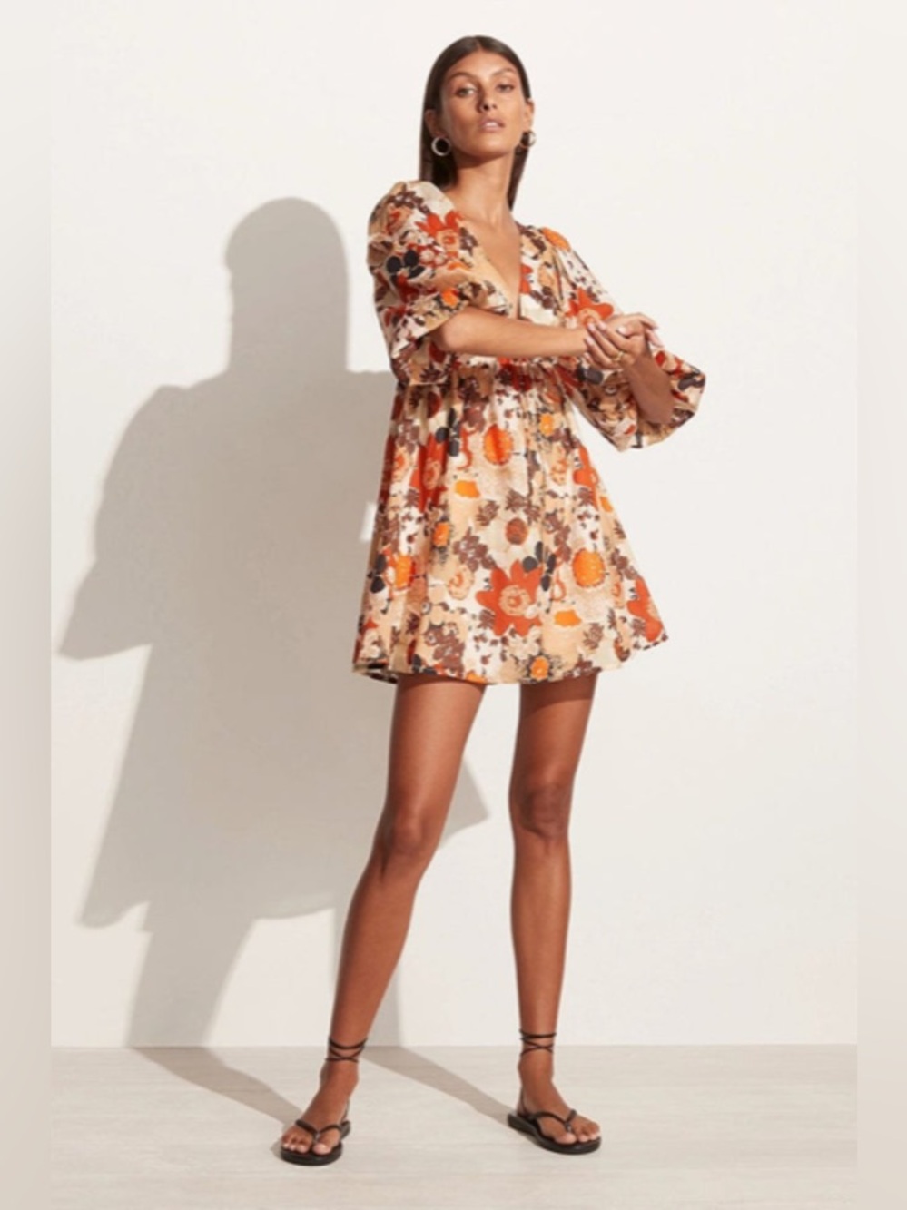 Faithfull The Brand Faria Mini Kaiya Floral Print Dress Size 4 — image 3 of 8